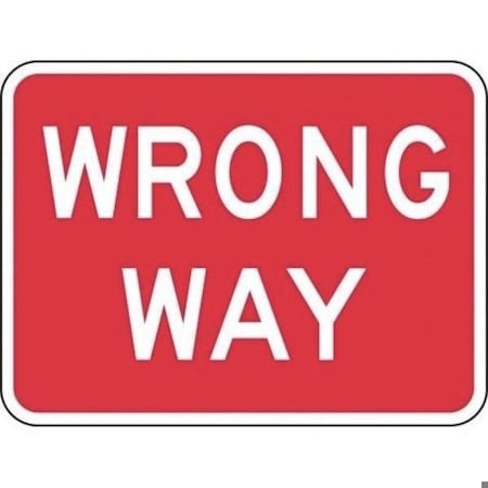 Accuform LANE GUIDANCE SIGN WRONG WAY 18 in X FRR022HP